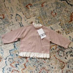 NWT Zara kids embroidered knit sweater, size 9-12 months